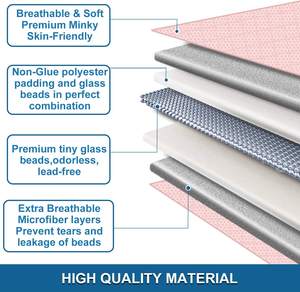 Couverture lestée pour enfants, petite fille, respectueuse de la peau, douce à pois en Minky, rose, 7 couches pour enfants, vente en gros - Product Image 2