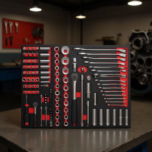 ชุดประแจ 519 M 601 จำนวน 60 ชิ้น ชุดเครื่องมือซ็อกเก็ตเมตริก สำหรับซ่อมแซมยานยนต์ - Product Image 3