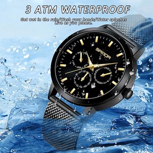 Reloj de Pulsera Sanda 1125 de Cuarzo para Hombre, con Calendario de 6 Agujas, Minimalista, de Lujo, Resistente al Agua, Unisex, Decorativo - Product Image 5
