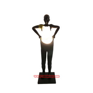 Hotel sala de estar Oficina escritorio iluminación diseño decoración resina fibra de vidrio estatua maniquí arte lámpara para diseño de interiores - Product Image 6