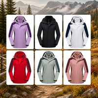 Veste de ski imperméable pour femme 3 en 1, coupe-vent, manteau chaud d'hiver, veste extérieure imperméable à la pluie et à la neige avec doublure en polaire et capuche