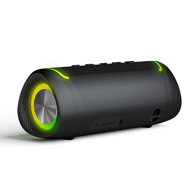 KENUO Hand-free Call RGB Light Fabric Cloth 2*8W Outdoor Waterproof Portable  Speakers
