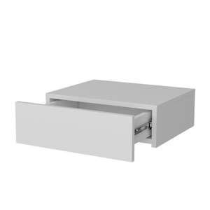 White <b>Wall</b>-Mounted Floating Nightstand For Bedroom Modern Minimalist Design - Product Image 3