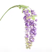 Commercio all'ingrosso decorazione di cerimonia nuziale Variopinta fiori di glicine Viola Giallo Arancione Rosa Blu Su Misura glicine fiori artificiali