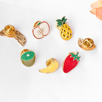 Baru lucu buah semangka dan nanas Enamel kerah Pin bros modis paduan untuk wanita pria pernikahan atau ransel Dekorasi