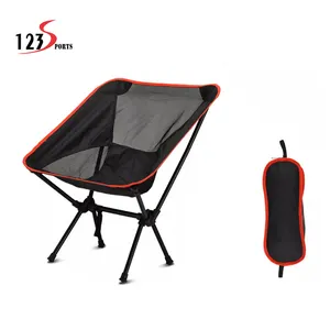 123 Спортивное красное складное уличное кресло с прочной несущей способностью для кемпинга с удобной сумкой для хранения