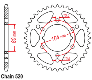 Nhà máy ATV bộ phận <span class=keywords><strong>520</strong></span> thép phía sau sprockets cho <span class=keywords><strong>Polaris</strong></span> Ông Chủ lớn đường mòn Ông Chủ Blazer SPORTMAN Scrambler 250 300 400 Kawasaki kxt250 - Product Image 4