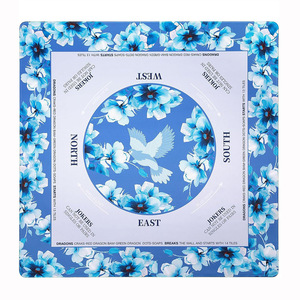 Tapis de Mahjong Américain Artistique de Luxe à Motif Floral Vibrant, Housse Silencieuse pour le Mélange des Cartes avec Base en Caoutchouc Épais pour Jeux Sociaux - Product Image 4