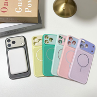 Étui de téléphone élégant bicolore pour iPhone 18 Pro, 17, 16, 15, 14, 13, 12, 11, Pro Plus – Étui de protection respirant et antichute