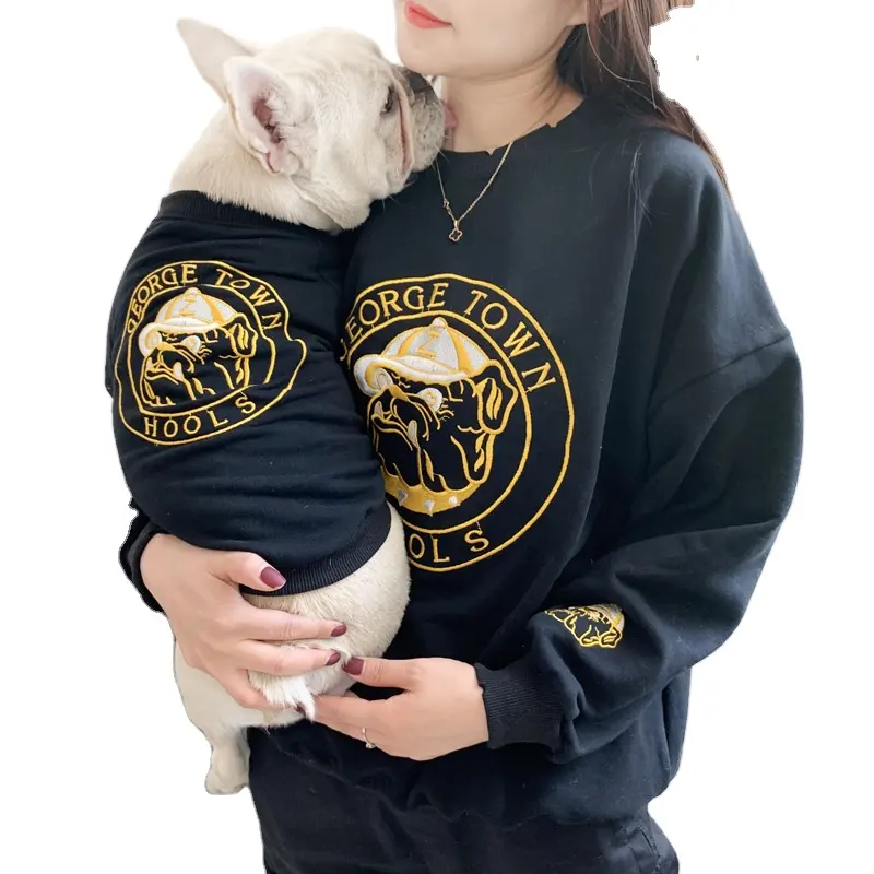 Manufacturer OEM Pet Clothing Dog Apparel Spring and Autumn Matching Dog and Human Clothes for Small Dog Cat
