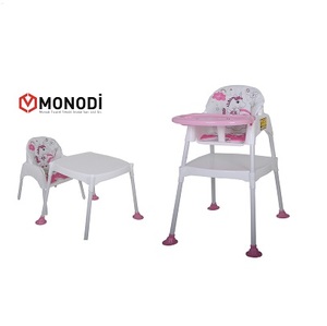 Fournitures OEM 3-en-1 de style usine personnalisées Chaise haute rose Table à manger pour bébé pour l'alimentation et l'alimentation plus design coloré - Product Image 6