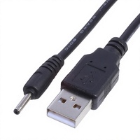 Kabel Pengisi Daya Tablet Domestik DC25 USB-A ke 25x07mm Pengisi Daya Power Bank 1 Meter Mendukung Arus 2A