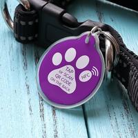 Collier d'identification RFID pour animaux de compagnie avec code QR en époxy programmable personnalisé, étiquette étanche en PVC pour animaux, mini-étiquette, numéro de modèle
