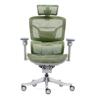 Chaise ergonomique moderne en maille, vente directe d'usine, avec soutien lombaire réglable, base télescopique et roulettes silencieuses pour espaces de coworking