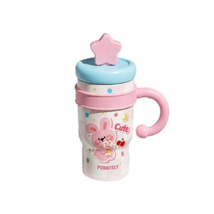 แก้วกาแฟเก็บความร้อนสุญญากาศลายการ์ตูนน่ารัก ขนาด 650 มล. ฝาปิดรูปดาว มีหูจับ แก้วสแตนเลส พร้อมหูจับขนาดใหญ่ สำหรับใช้ในออฟฟิศ บ้าน และทุกวัน - Product Image 6
