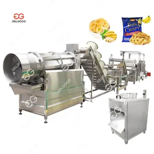 Máquinas Gelgoog para hacer rodajas de plátano, barcos de plátano, planta de 100Kg, máquina de patatas fritas de plátano de China