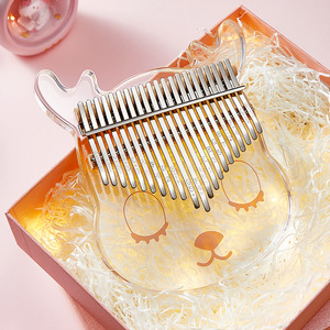Kalimba en cristal transparent personnalisé Starway, nouveau style, acrylique, mignon, petit animal, 17 touches, 21 touches, <span class=keywords><strong>piano</strong></span> à pouce pour enfants - Product Image 4