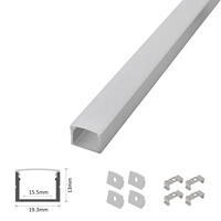 Profilés en aluminium en T pour armoire industrielle 004, lampe 19*13MM, canal diffuseur LED argenté, dimmable, CRI 95 élevé