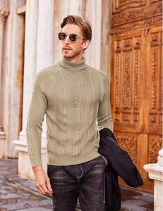 <span class=keywords><strong>Pull</strong></span> en tricot à <span class=keywords><strong>col</strong></span> <span class=keywords><strong>roulé</strong></span> pour hommes automne et hiver chaud rétro tissé Texture mode mince haute qualité <span class=keywords><strong>pull</strong></span> décontracté <span class=keywords><strong>pull</strong></span> - Product Image 2