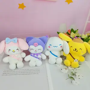 Hot Spot Products kawaii anime juguetes de peluche Sanrio kuromi Hello Kitty llavero de peluche regalo de San Valentín para novia