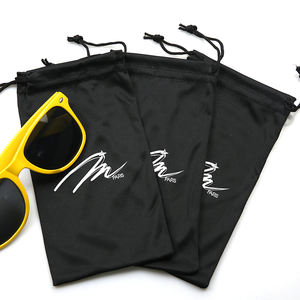 Pochette d'impression numérique en gros sacs à cordon en soie personnalisés pochette pour étui à lunettes de soleil - Product Image 2