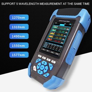 เครื่องวัดพลังงาน10g สำหรับ EPON GPON <span class=keywords><strong>XG</strong></span>-PON <span class=keywords><strong>1270</strong></span> 1310 1490 1550 1577nm SC opm 3.5 "หน้าจอสี TFT 1000การจัดเก็บข้อมูล - Product Image 6