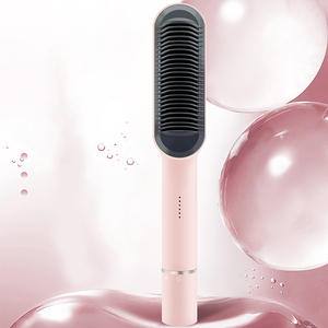 เครื่องดัดผมไฟฟ้าเซรามิกแบบ2-in-1แบบพกพาใช้ความร้อนได้อย่างรวดเร็วหวีร้อนนวดหนังศีรษะติดฉลากส่วนตัว - Product Image 5