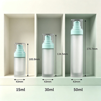 Flacon distributeur sous vide à pression 15ml/30ml/50ml - Contenant en verre pour lotion avec couvercle hermétique