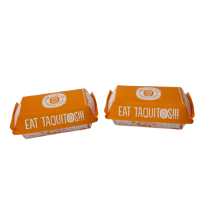Empaquetado de comida rápida desechable ecológica para <span class=keywords><strong>hamburguesas</strong></span> y perritos calientes Caja deslizante para <span class=keywords><strong>hamburguesas</strong></span> y perritos calientes Carpetas ecológicas en relieve - Product Image 6