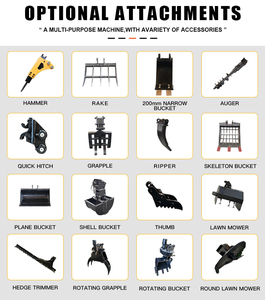 Popular Selling 1.8 Ton Mini Excavator Agriculture Orchard Garden Diesel Small Digger All Terrain Rubber Crawler <b>Micro</b> Bagger - Product Image 5
