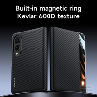 Casing Ponsel Lipat Bertekstur Serat Karbon dengan Slot Kartu Magnetik untuk Samsung Galaxy Z Fold 8 Ultra 7 6 5 4 5G, Mendukung Pengisian Daya Nirkabel