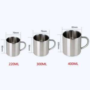 손잡이가 있는 이중층 방열 머그컵 1개 커피 머그컵 휴대용 이중벽 스테인리스 스틸 - Product Image 6