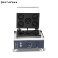 Machine à gaufres et beignets professionnelle certifiée CE 110v/220v, surface antiadhésive en téflon, température réglable, pour boulangerie/usage commercial