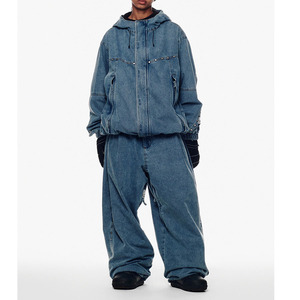 Set Giacca in Denim Personalizzata <span class=keywords><strong>da</strong></span> Uomo Abbigliamento Invernale Unisex Set Completo in Denim Abbigliamento <span class=keywords><strong>da</strong></span> <span class=keywords><strong>Neve</strong></span> per Coppie - Product Image 6