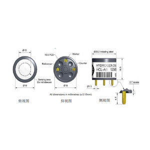 Alphasense HCL-A1 Electrochemical Hydrogen <b>Chloride</b> Gas Sensor 20.2mm Diameter Environmental Monitoring - Product Image 1