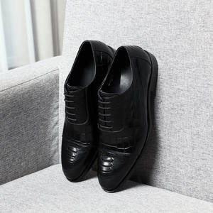 Nouvelles Chaussures Oxford pour Hommes en Cuir Véritable à Bout Carré, Style Formel et Décontracté, par le Designer JiuZhou - Résistantes à l'Eau et Antidérapantes - Product Image 4