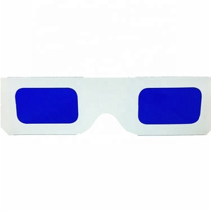 Ucuz gizli mesaj dekoder mavi Lens casus kağıt karton 3D gözlük