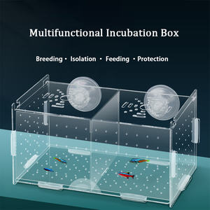 Vis Dubbele Fokken Doos Plastic <span class=keywords><strong>Betta</strong></span> Tank Acryl <span class=keywords><strong>Aquarium</strong></span> Tank Fish Acryl Divider <span class=keywords><strong>Aquarium</strong></span> Isolatie Box <span class=keywords><strong>Aquarium</strong></span> - Product Image 3