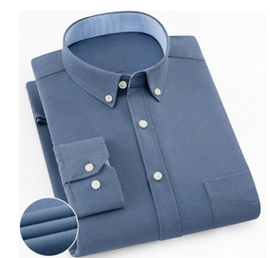 <span class=keywords><strong>Camicia</strong></span> da uomo a maniche lunghe, vestibilità <span class=keywords><strong>regular</strong></span>, tinta unita, in tessuto Oxford. - Product Image 3