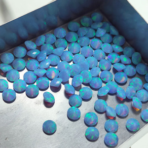 Round Cut Loose <b>Gems</b> Synthetic Opal Round Diamond Cut <b>Stone</b> <b>Fire</b> Opal <b>Stone</b> for Jewelry Making - Product Image 4