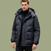 Coupe-vent d'hiver grande taille pour garder la chaleur Parka bouffante imperméable pour le travail en plein air Chasse pour hommes Manteaux Bomber Zip up Down Jackets