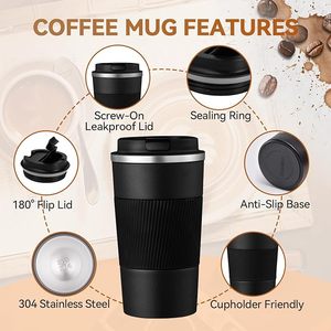 <span class=keywords><strong>Mug</strong></span> de voyage <span class=keywords><strong>isotherme</strong></span> 12oz 17oz, tasse à café <span class=keywords><strong>isotherme</strong></span> <span class=keywords><strong>avec</strong></span> couvercle, gobelet thermique réutilisable en acier inoxydable - Product Image 5