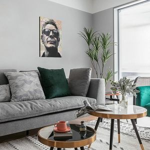 Anthony Bourdain Celebrity Chef Portrait Peinture <span class=keywords><strong>et</strong></span> Arts Muraux Toile Art Mural Décor À La Maison <span class=keywords><strong>Cuisine</strong></span> Bureau <span class=keywords><strong>Affiche</strong></span> Murale - Product Image 4