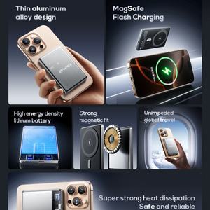 Batería Externa AWEI MiniMag Ultra Delgada de 5000 mAh con Carga Inalámbrica Compatible con Carga Rápida y Cable USB-C para Teléfono 17 - Product Image 5