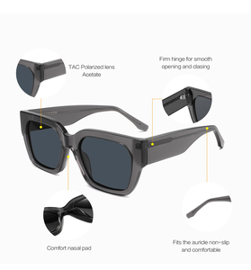 2025 nouveau logo personnalisé nuances lunettes de soleil en gros Offre Spéciale acétate lunettes de soleil unisexe concepteur cadre carré lunettes de soleil - Product Image 3