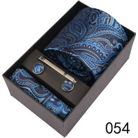 Cravate pour homme de 9 cm de largeur, cravate rayée, cravate en jacquard à motifs paisley, cravate personnalisée, ensemble de pochette de costume