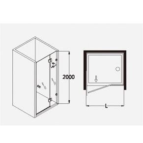 Kmry Super Simple con bisagras bandeja rectangular baño <span class=keywords><strong>ducha</strong></span> puerta apariencia cuadrada sin marco Pantalla de <span class=keywords><strong>ducha</strong></span> de vidrio Super <span class=keywords><strong>precio</strong></span> de fábrica - Product Image 5