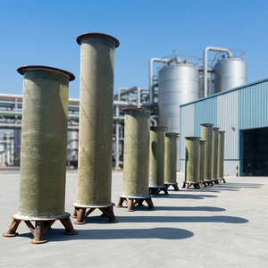 Mât en PRV (Plastique Renforcé de Fibres) en fibre de verre pultrudée, vert, cylindrique, avec base à bride - Product Image 5