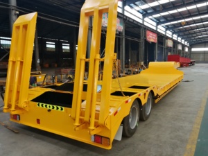 Semi <span class=keywords><strong>remorque</strong></span> lowboy de type pli à col de cygne avant pour <span class=keywords><strong>remorque</strong></span> super basse à chargement de 80 tonnes - Product Image 6