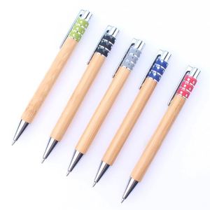 Personalized Bamboo Wooden Sustainable Retractable Ballpoint <b>Pen</b> With Custom Engraved Logo Recycled Printing for Gift - Product Image 1